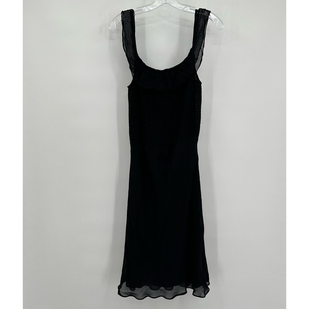Ralph Ralph Lauren Women Slip Dress Size XS Old Money Sheer Lace Trim Minimalist